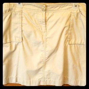 Khaki above the knee skirt